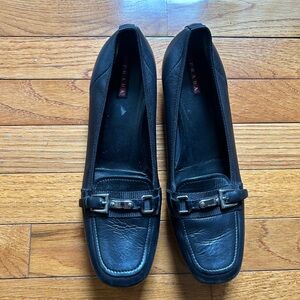 Prada black size 39 or size 9 moccasins